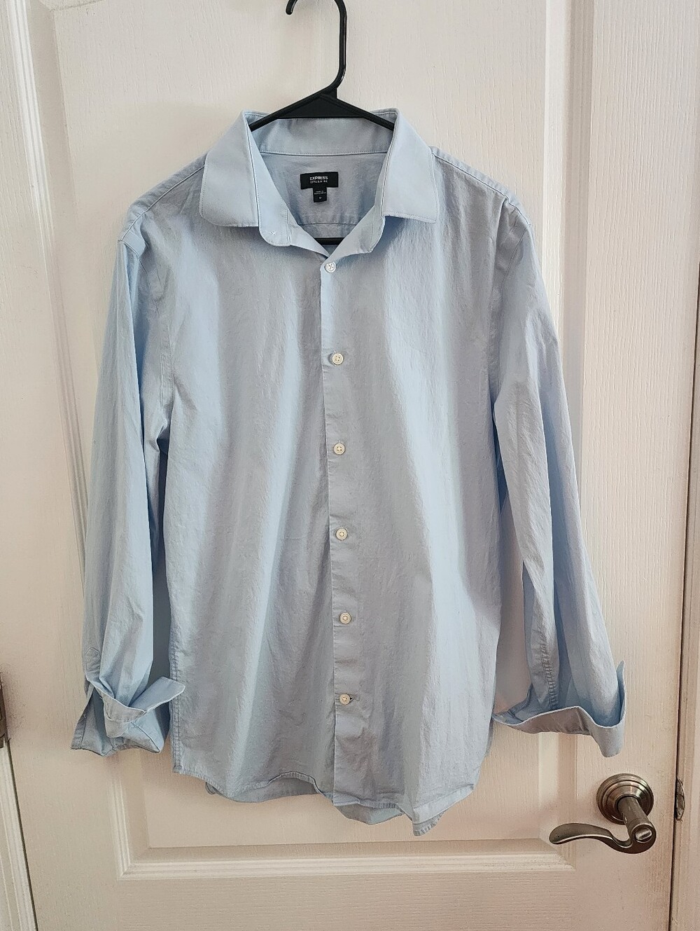 Express Mens Extra Slim 1MX Long Sleeve Dress Shirt- Medium